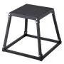 VEVOR - Cajón de salto pliométrico de 45 cm, plataforma pliométrica de acero y cajón de agilidad para saltos, antideslizante, para entrenamiento en casa, entrenamiento de fuerza y acondicionamiento, color negro