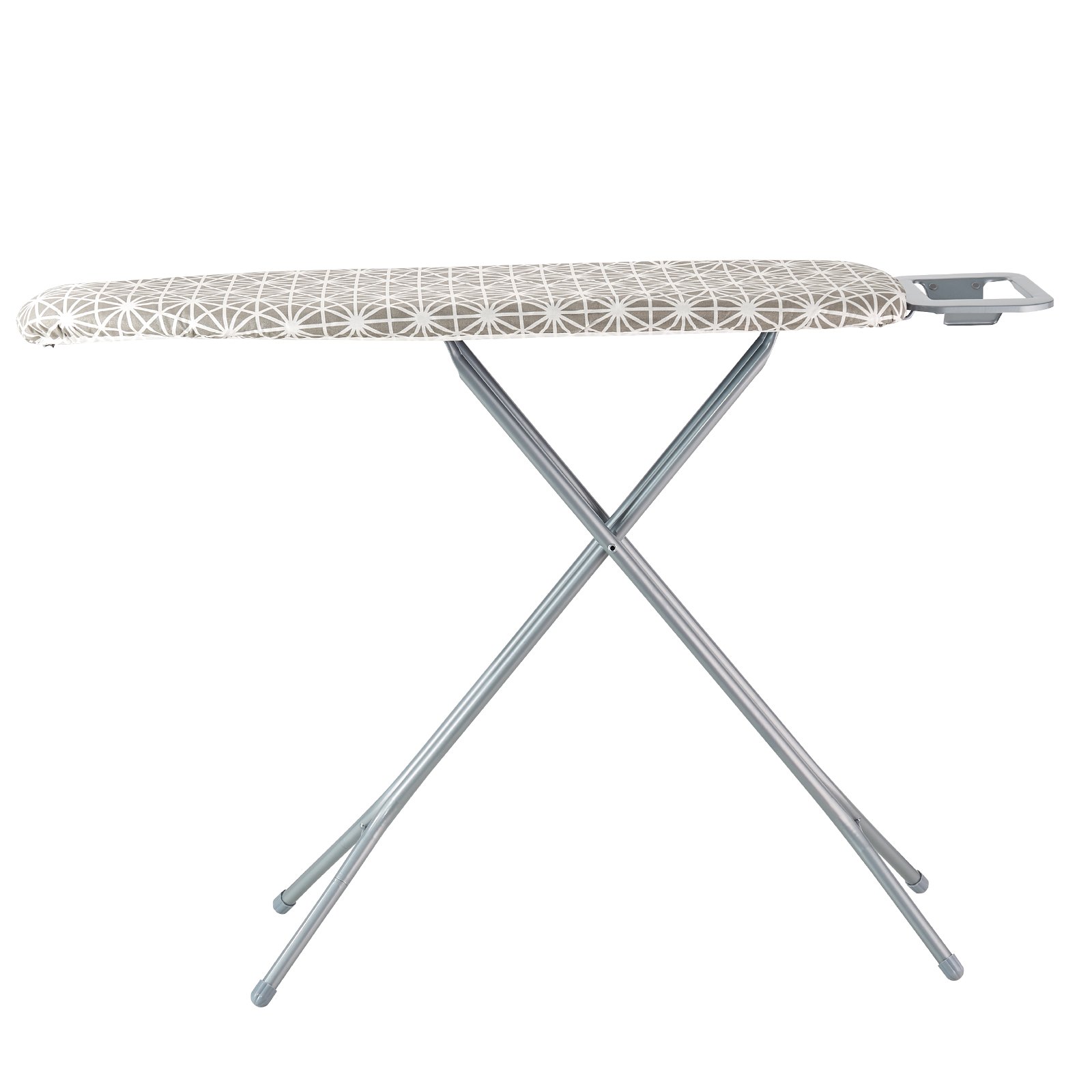 Tabla de planchar VEVOR con funda con estampado geométrico y patas de metal plegables.