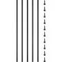 Balaustres de cubierta VEVOR, paquete de 16 husillos de cubierta de metal, balaustre de escalera de 44 x 0,5 pulgadas con tornillos, barandilla de cubierta de hierro para madera y cubierta compuesta, balaustre negro elegante para porche de cubierta de escalera al aire libre