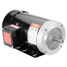 VEVOR Motor eléctrico 2HP 3450 rpm, AC 230V/460V, marco 56C, motor compresor de aire trifásico, eje con llave de 5/8", rotación CW/CCW para maquinaria agrícola y equipo general