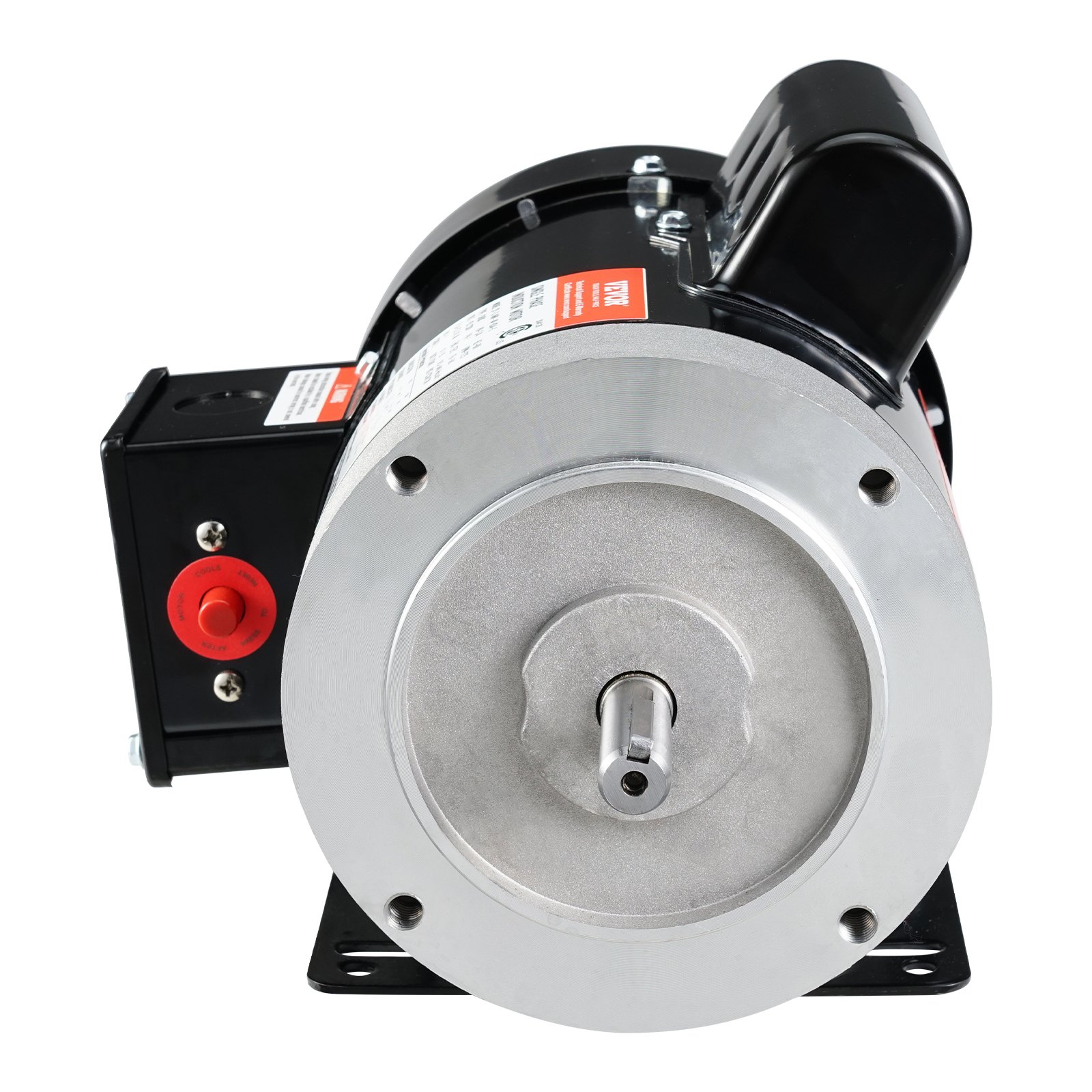 Motor eléctrico VEVOR de 1 HP, 1725 rpm, CA 115 V/230 V, chasis 56C, motor compresor de aire monofásico, eje con chaveta de 5/8", rotación en sentido horario/antihorario para maquinaria agrícola y equipos generales.