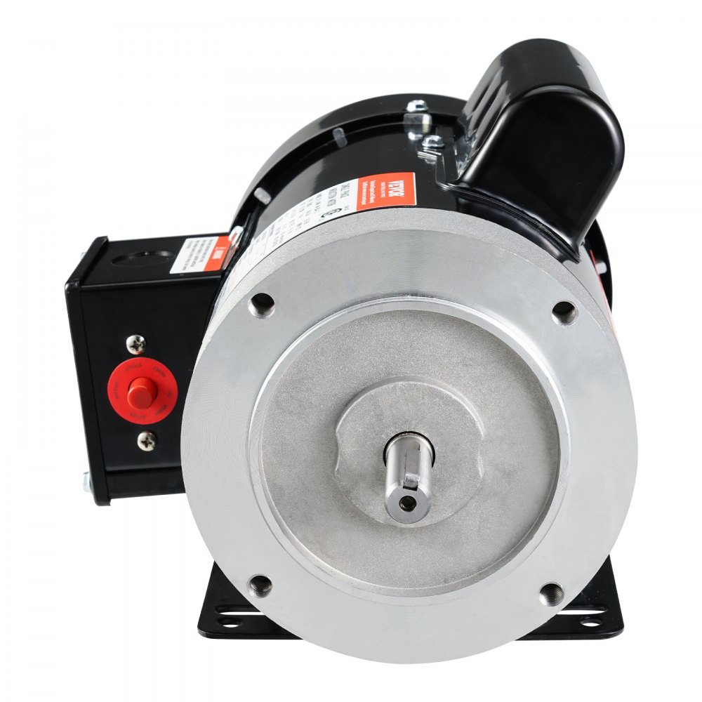 Motor eléctrico VEVOR de 0,75 HP, 1725 rpm, CA 115 V/230 V, chasis 56C, motor compresor de aire monofásico, eje con chaveta de 5/8", rotación en sentido horario/antihorario para maquinaria agrícola y equipos generales.