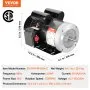 Motor eléctrico VEVOR de 2 HP, 1725 rpm, CA 115 V/230 V, chasis 56C, motor compresor de aire monofásico, eje con chaveta de 5/8", rotación en sentido horario/antihorario para maquinaria agrícola y equipos generales.