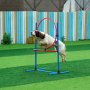 VEVOR Kit de Equipo de Entrenamiento de Agilidad para Perros 5 Piezas Carrera de Obstáculos para Cachorros con Vallas Altas Ajustables 6 Postes Túnel Anillo de Salto Caja de Descanso Silbato Cuenco
