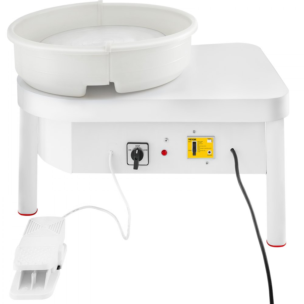 Torno de cerámica VEVOR de 36 cm con pedal para adultos, torno eléctrico de 450 W para manualidades con arcilla.