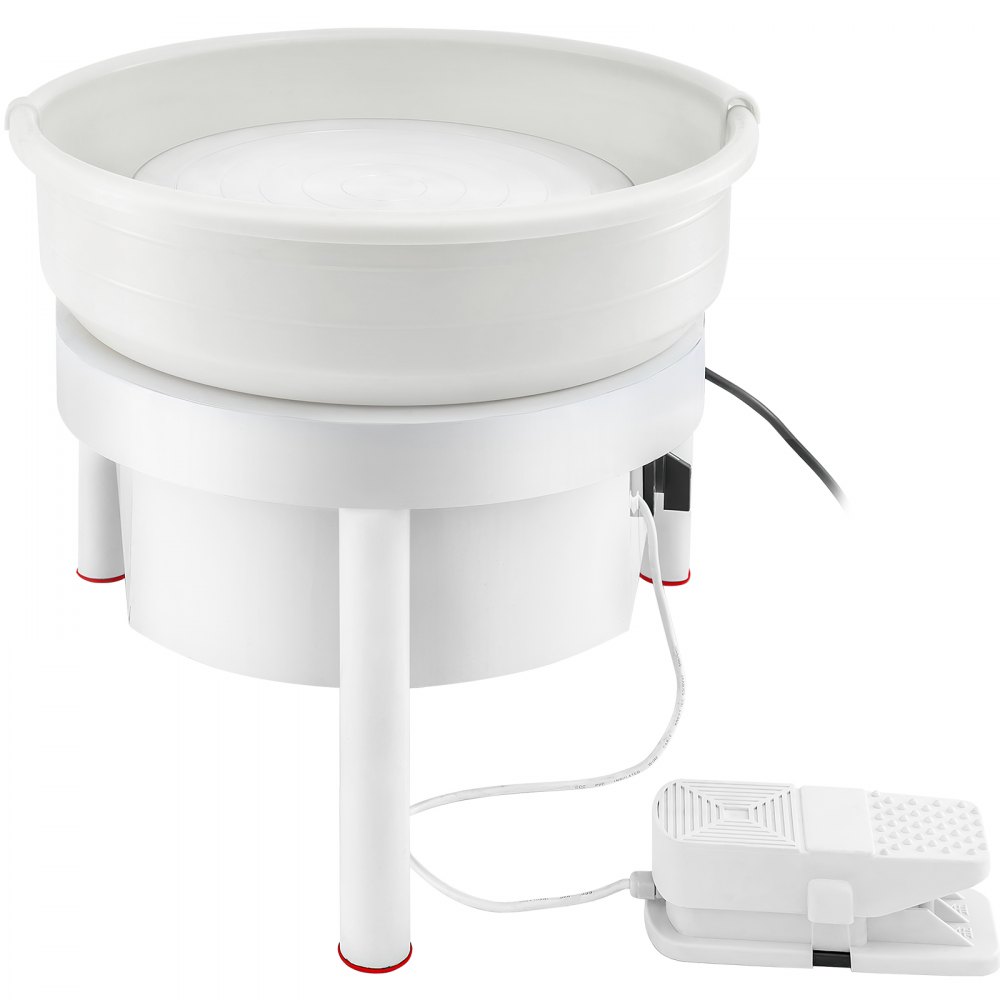 Torno de cerámica VEVOR de 36 cm con pedal para adultos, torno eléctrico de 450 W para manualidades con arcilla.