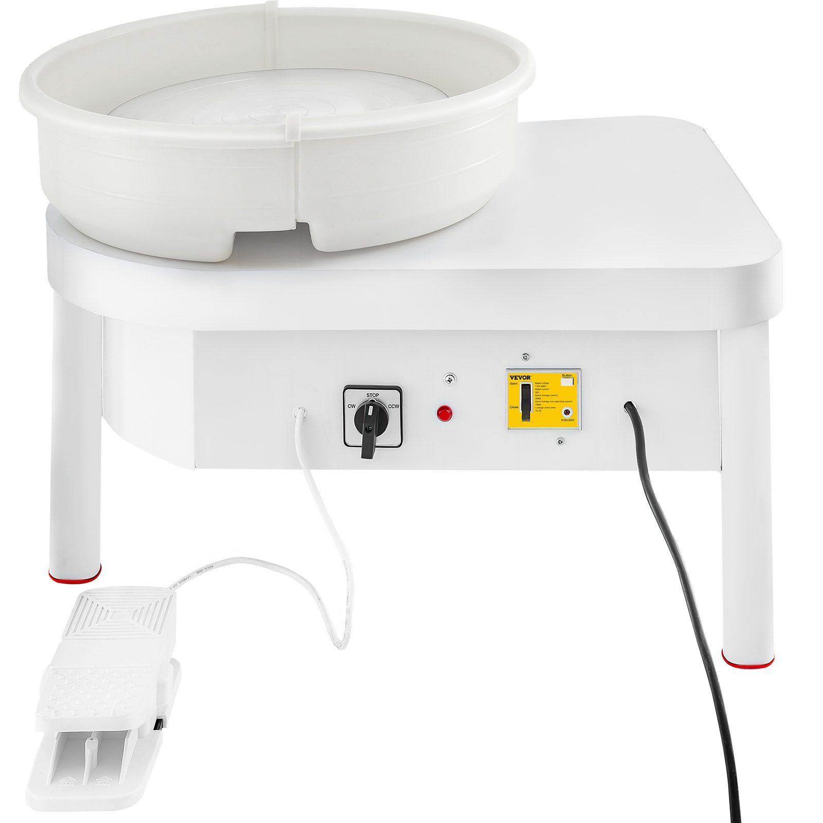 Torno de cerámica VEVOR de 36 cm con pedal para adultos, torno eléctrico de 450 W para manualidades con arcilla.