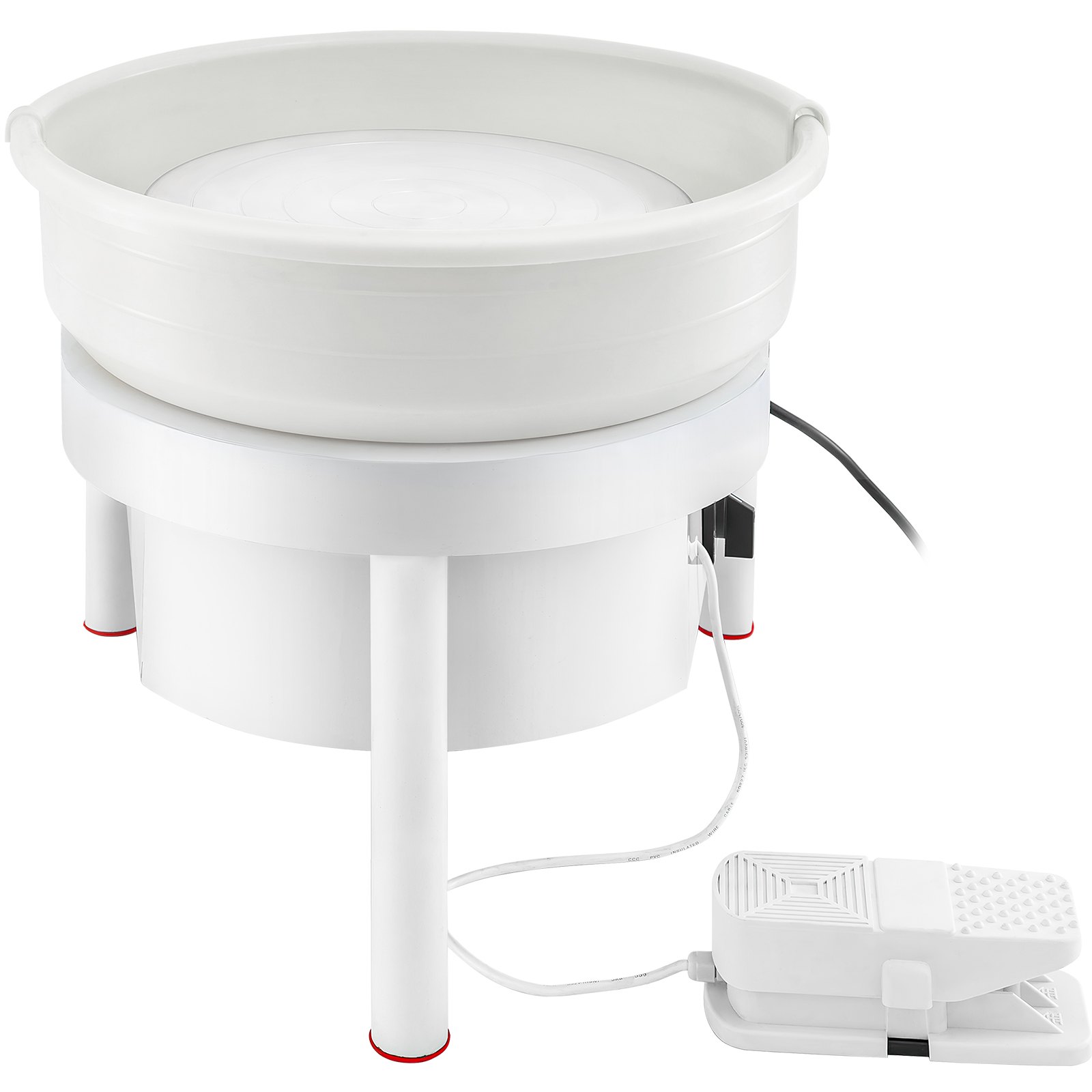 Torno de cerámica VEVOR de 36 cm con pedal para adultos, torno eléctrico de 450 W para manualidades con arcilla.