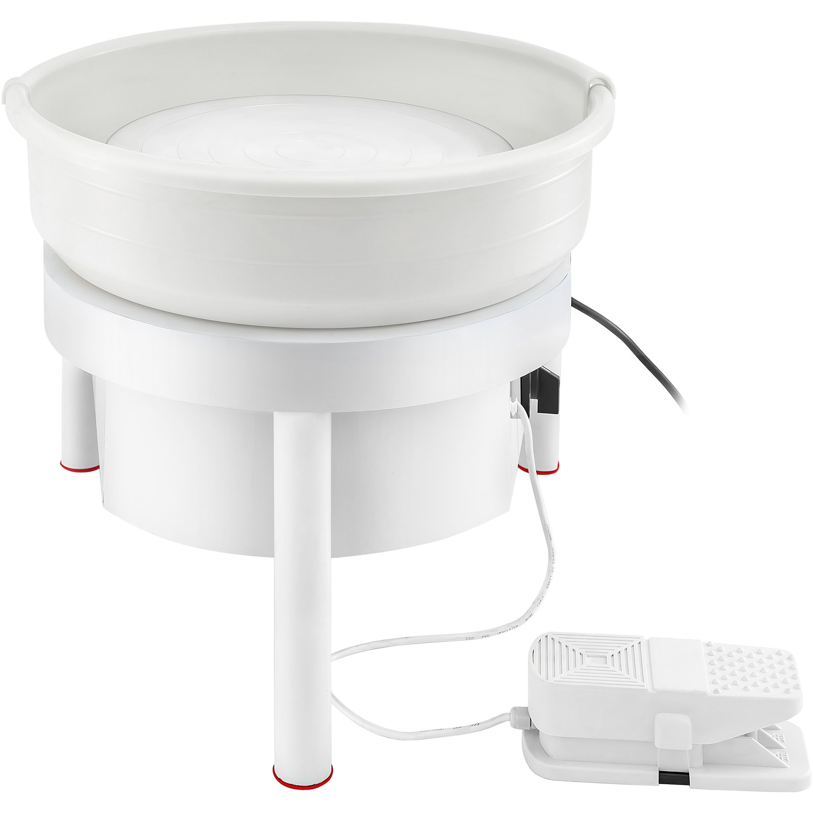 Torno de cerámica VEVOR de 36 cm con pedal para adultos, torno eléctrico de 450 W para manualidades con arcilla.