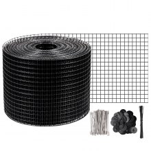 VEVOR Panel solar de alambre para pájaros, kit de rollo de protección para criaturas de 6 pulgadas x 98 pies, protector de panel solar con 100 piezas de sujetadores de acero inoxidable, 50 piezas de cables de amarre, alambre recubierto de PVC extraíble para prueba de criaturas de aves de ardilla