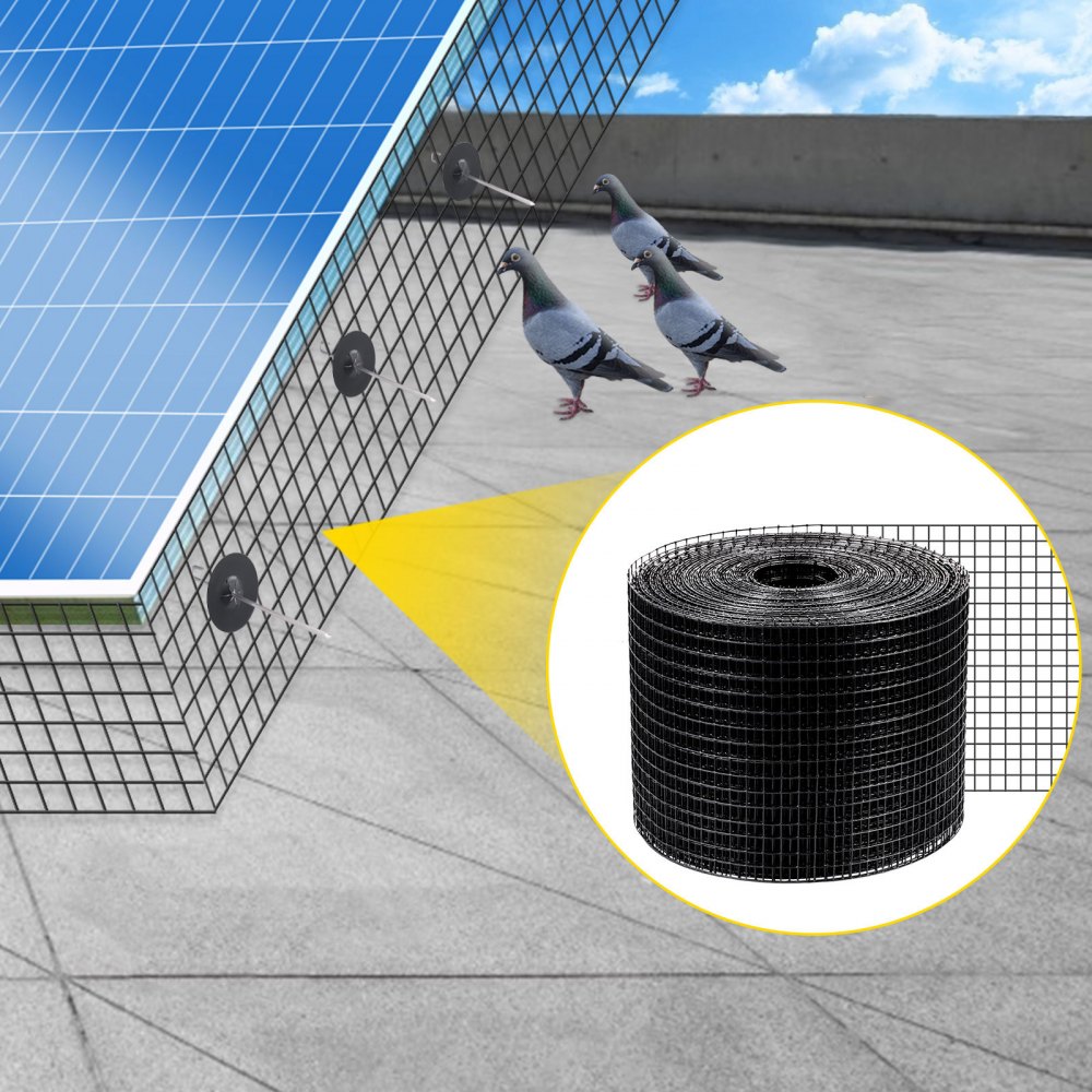 Protector de panel solar VEVOR que protege los paneles solares de las palomas.