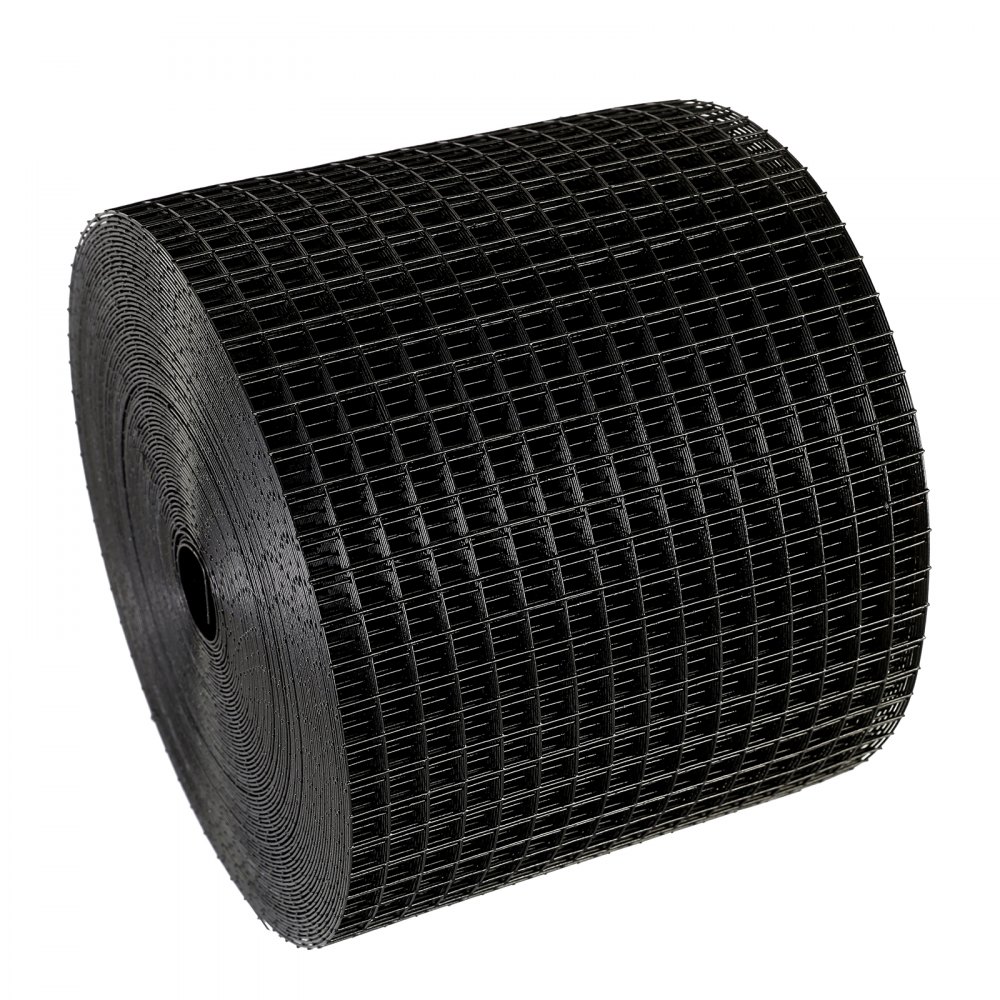 Rollo de protección contra pájaros con panel solar VEVOR negro con patrón de cuadrícula para protección.