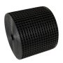 Rollo de protección contra pájaros con panel solar VEVOR negro con patrón de cuadrícula para protección.