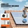 VEVOR - Protector solar para pájaros de 15 x 30 m, kit con 100 fijaciones de aleación de aluminio, revestimiento de PVC antioxidante y malla de alambre de 1,27 cm.