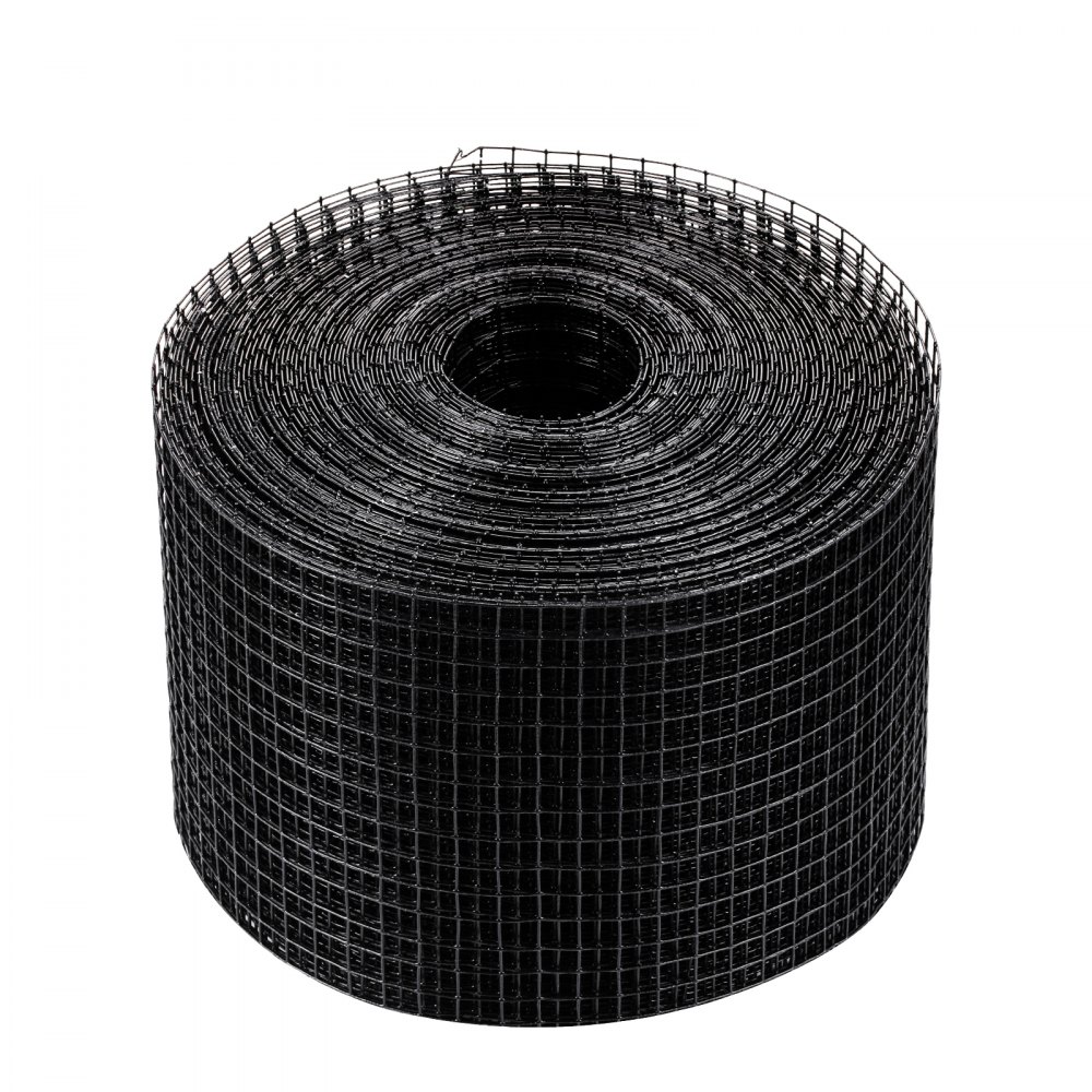 Rollo negro de alambre para cercar pájaros con panel solar VEVOR.