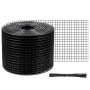 VEVOR - Kit de rollo de alambre protector para paneles solares de 20 cm x 30 m, con 50 alambres de amarre, recubierto de PVC extraíble para protección contra ardillas, pájaros y roedores.