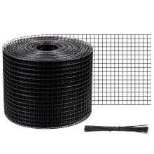 VEVOR Panel solar de alambre para pájaros, kit de rollo de protección para criaturas de 8 pulgadas x 98 pies, protector de panel solar con 50 cables de amarre, kit de rollo de alambre de protección recubierto de PVC extraíble para pruebas de roedores y ardillas