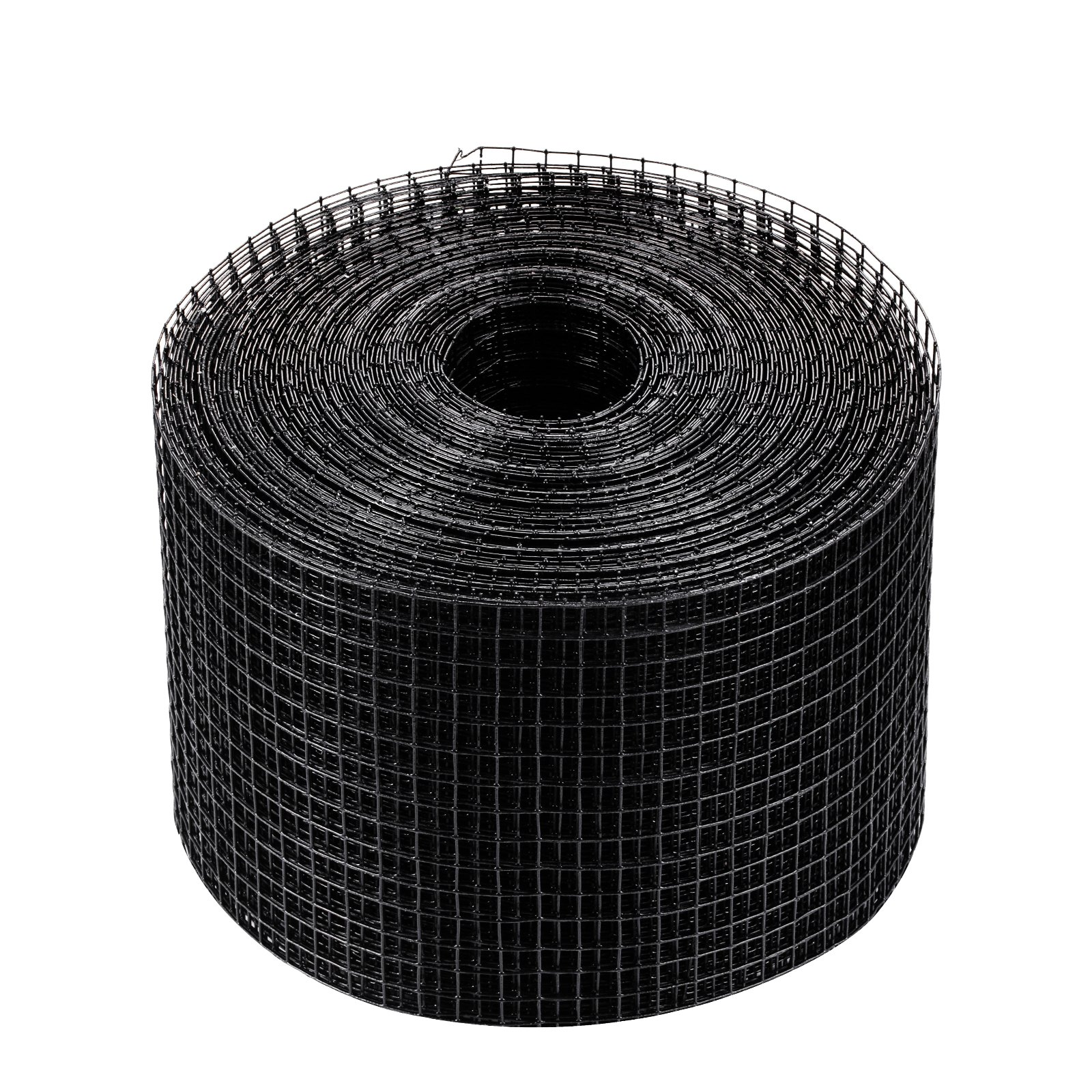 Rollo negro de alambre para cercar pájaros con panel solar VEVOR.