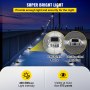 Luces de entrada VEVOR (paquete de 24) Luces solares para entrada, color blanco brillante con tornillo, luces solares para terraza, luces de muelle inalámbricas impermeables para exteriores, 6 LED para advertencia de caminos, jardines, pasarelas, aceras y escalones