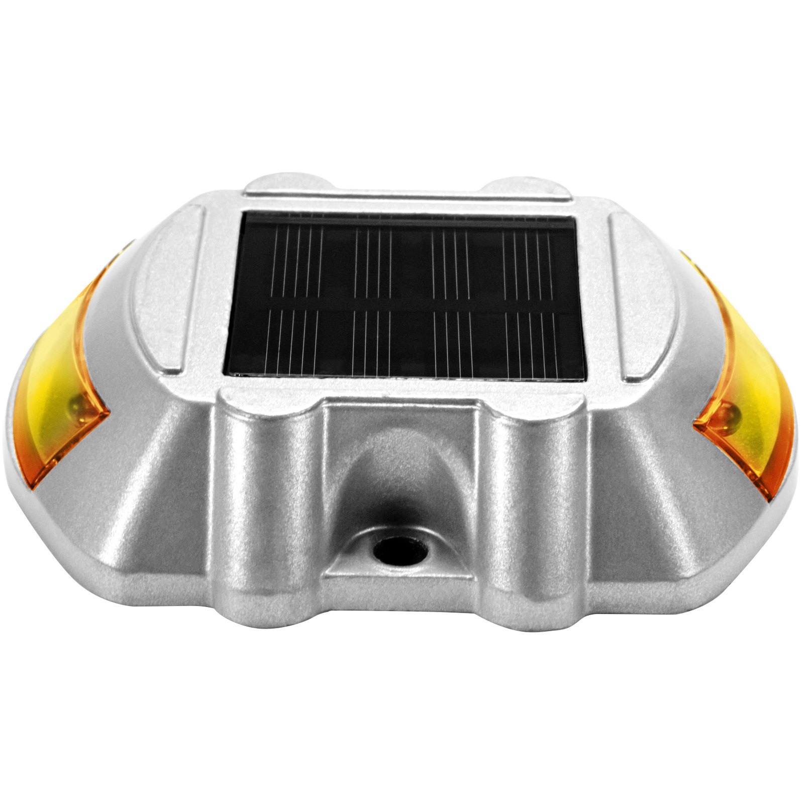 Luces solares para entrada de vehículos VEVOR con reflectores amarillos y carcasa plateada resistente