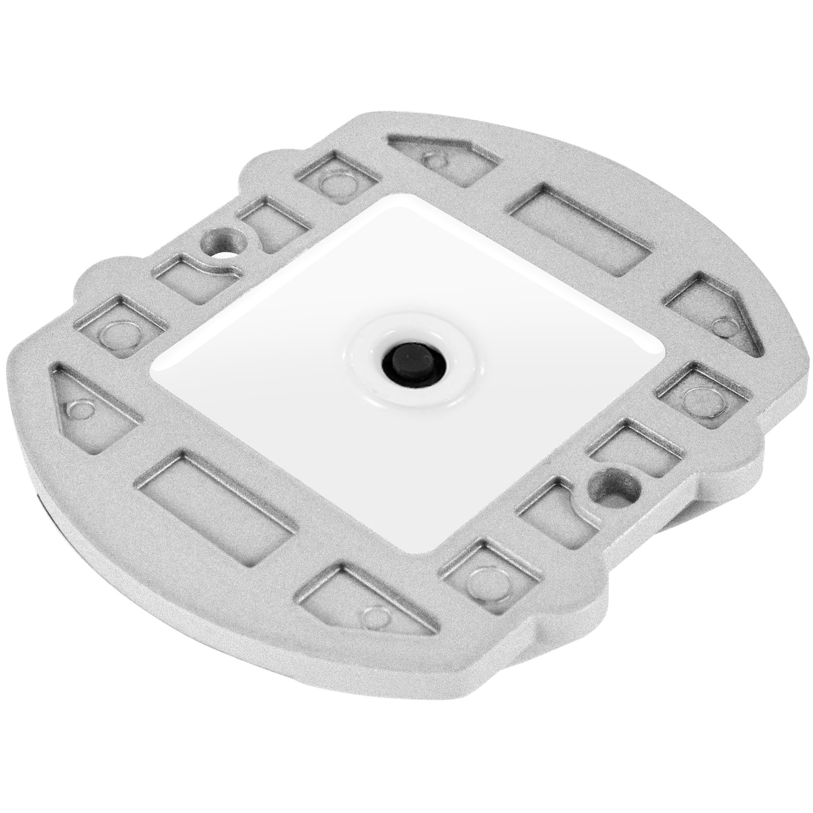 Luces de entrada solares VEVOR con un elegante diseño metálico y sensor de luz central.