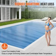 VEVOR - Cubierta solar para piscina, rectangular de 32 x 16 pies, cubierta solar para piscinas enterradas y elevadas, 12 mil, color azul