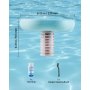 Ionizador solar para piscinas VEVOR, ionizador hexagonal de cobre para piscinas de hasta 45 000 galones, limpiador y purificador de agua automático flotante, agua sin cloro, con ánodo de cobre, resorte, cepillo y filtro para piscinas y spas.