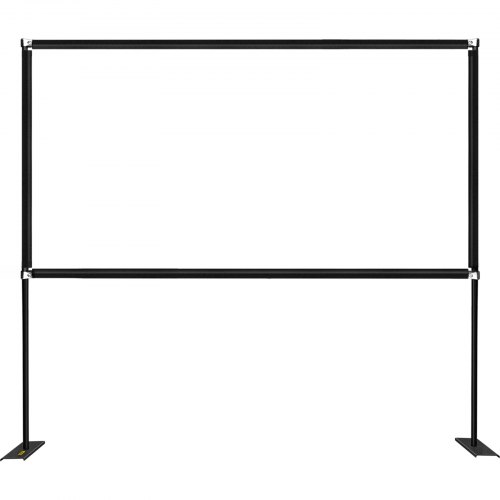 VEVOR Pantalla Proyector 16:9 Pantalla de Proyector con Soporte 90" Pantalla Proyector 212,3x127,3 cm Enrollable en el Cine al Aire Libre Campamento al Aire Libre Capacitación y Seminario para Oficina