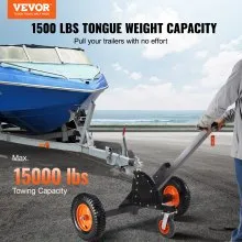 VEVOR Plataforma rodante ajustable para remolque, capacidad de peso de lengüeta de 1500 libras, motor de remolque 2 en 1 con altura ajustable de 23.6 a 35.4 pulgadas y bola de 2 pulgadas, neumáticos n