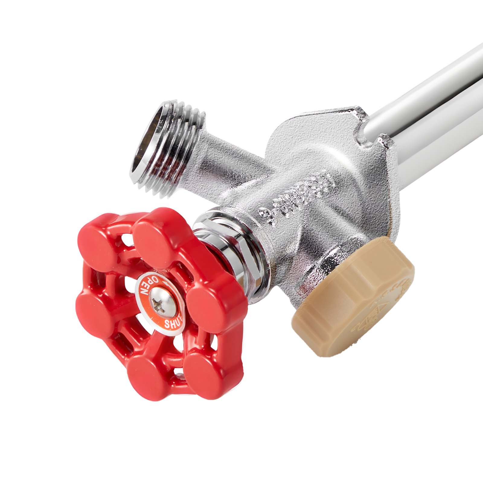 Grifo de alféizar anticongelante VEVOR, grifo exterior anticongelante de 30 cm con válvula antirreflujo, conector de presión de 1,27 cm x grifo de manguera de 1,91 cm, grifo anticongelante sin plomo para tuberías de cobre PEX y CPVC