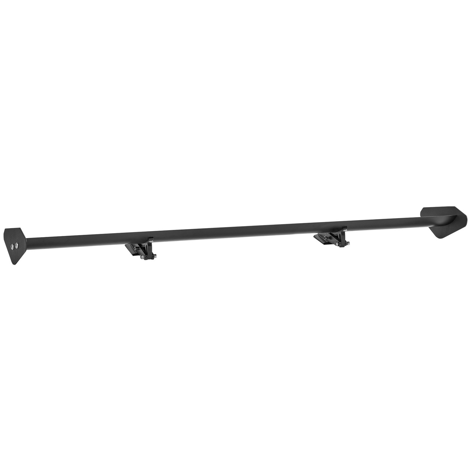 Alerón de coche VEVOR de aluminio negro con soportes ajustables y diseño elegante para una mejor aerodinámica.