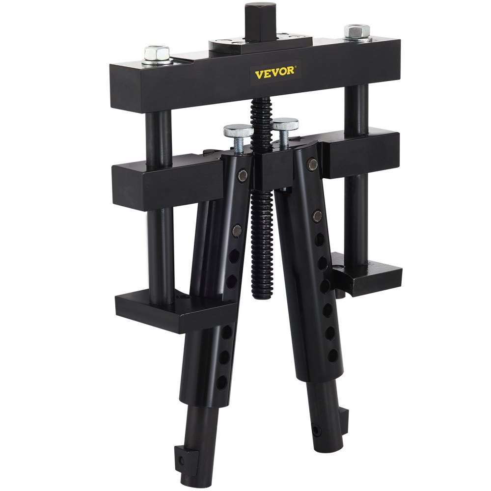 Extractor de camisas de cilindros VEVOR con brazos ajustables negros y mecanismo central roscado.