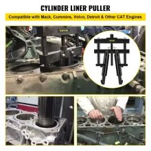 VEVOR Extractor universal de revestimiento de cilindro compatible con Caterpillar CAT Mack Cummins, funciona en motores diésel de servicio pesado con revestimiento húmedo de 3-7/8\" a 6-1/4\" de diáme