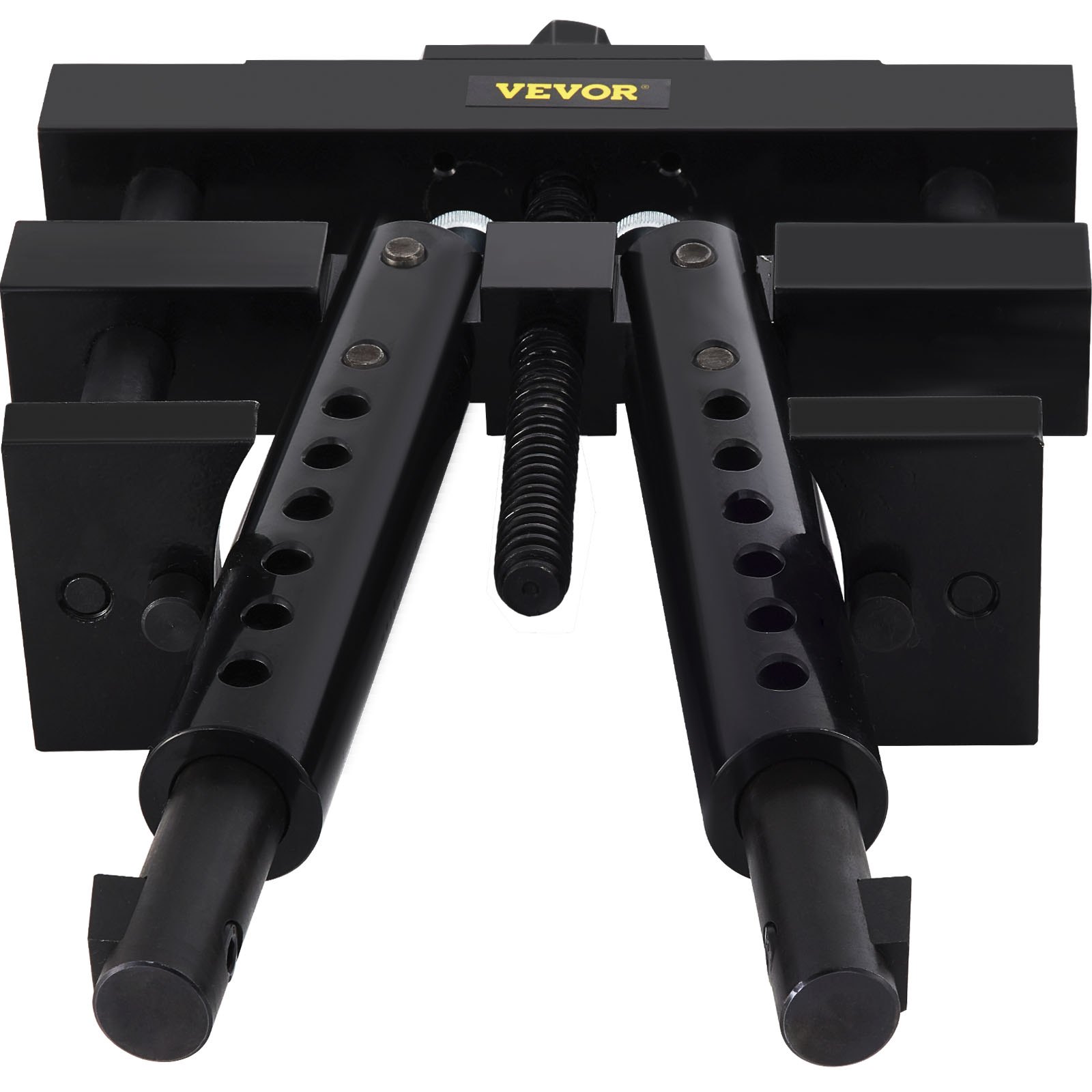 Extractor de camisas de cilindro VEVOR con brazos negros ajustables y varilla central roscada.