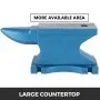 VEVOR Yunque Herrero Single Beck Hierro fundido 99 lbs W/21 mm Orificio Cuadrado