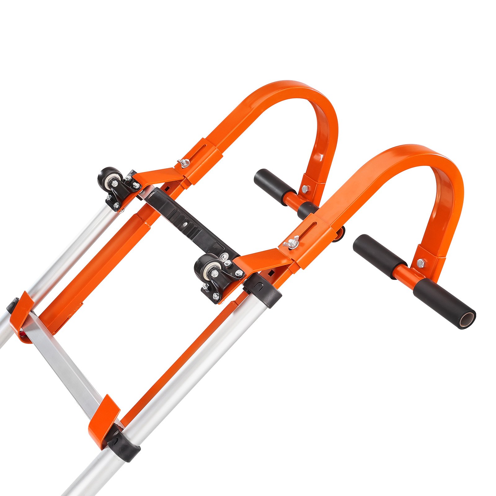 Gancho para escalera de techo VEVOR, paquete de 2 con rueda, estabilizador de escalera de acero resistente, extensión de caballete con barra en T de goma para prevenir daños, capacidad de peso de 227 kg, acceso rápido y fácil a techos inclinados.