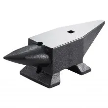 VEVOR Yunque de Acero Fundido, Yunque de Cuerno Simple de 22 Libras (10 kg) con Encimera Grande y Base Estable, Herrero de Yunque de Cuerno Redondo Resistente de Alta Dureza, para Doblar, Dar Forma