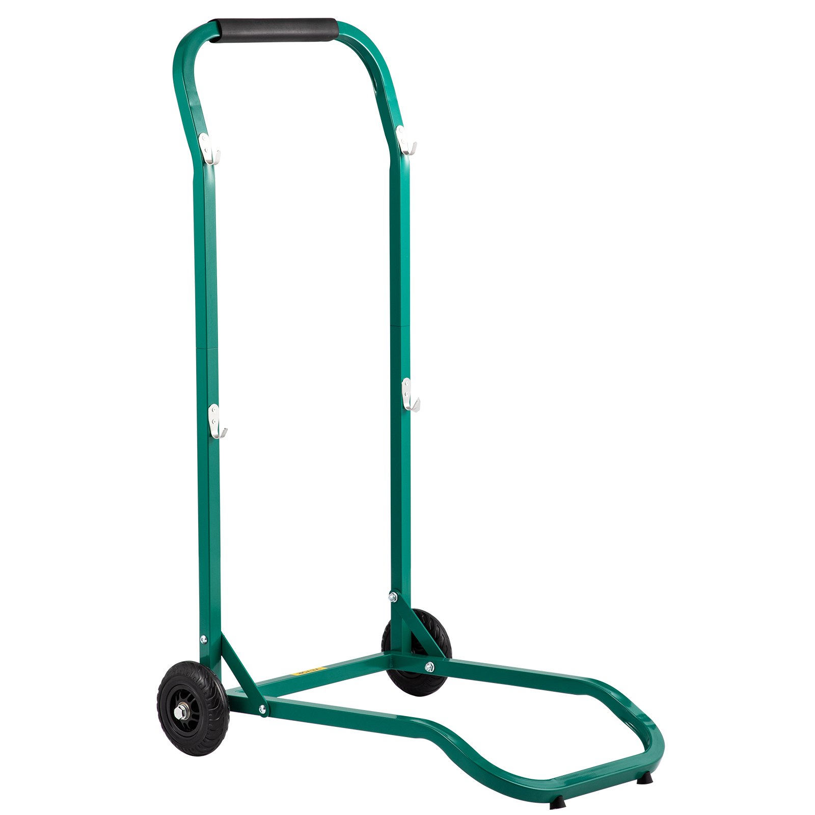 VEVOR Carro de reciclaje de acero resistente, carro de basura móvil de 22,8 x 15,7 pulgadas con 4 ruedas y capacidad de carga de 220 lb, fácil montaje y resistente a la intemperie, gancho bien construido para papelera de reciclaje simple y carrito de reciclaje, verde