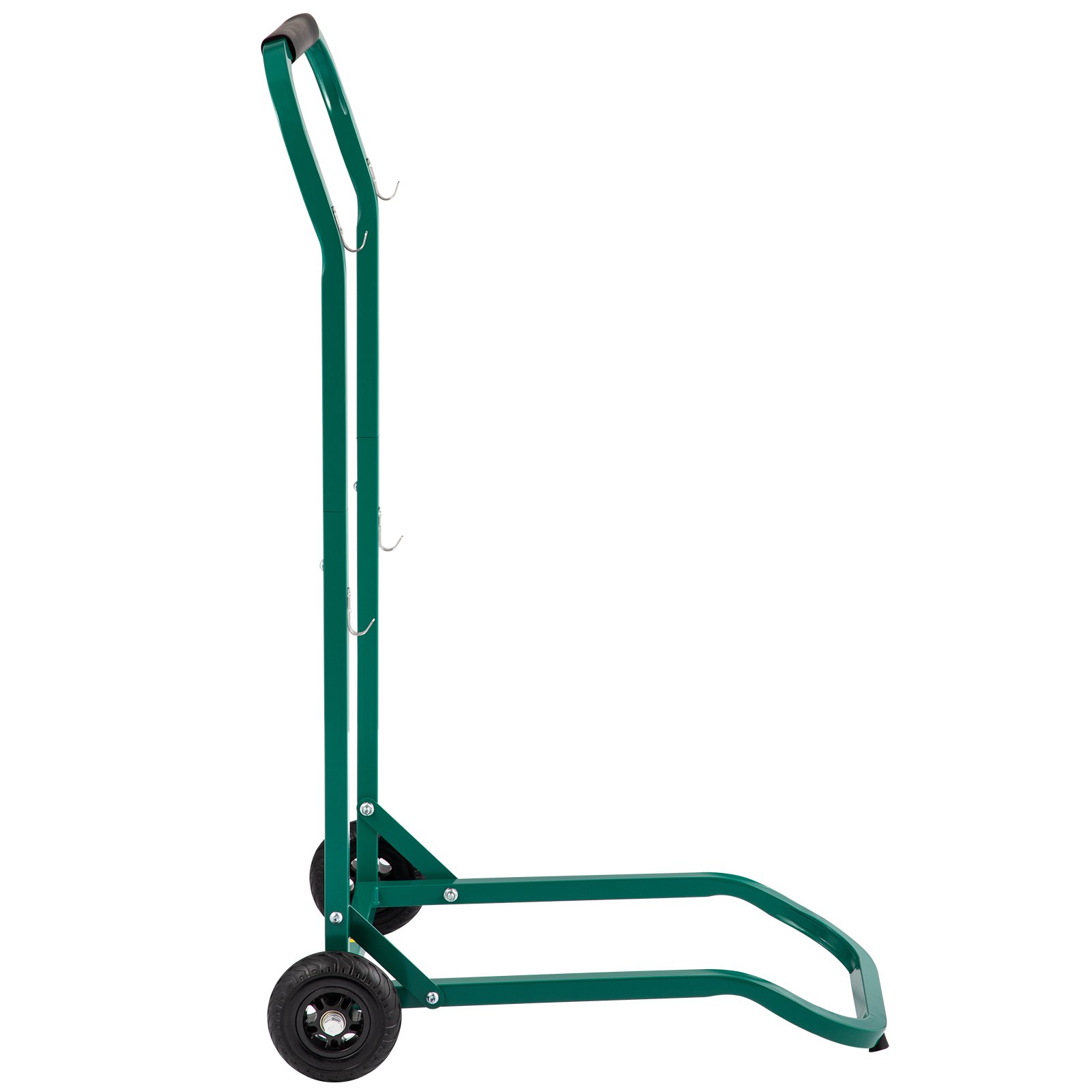 VEVOR Carro de reciclaje de acero resistente, carro de basura móvil de 22,8 x 15,7 pulgadas con 4 ruedas y capacidad de carga de 220 lb, fácil montaje y resistente a la intemperie, gancho bien construido para papelera de reciclaje simple y carrito de reciclaje, verde