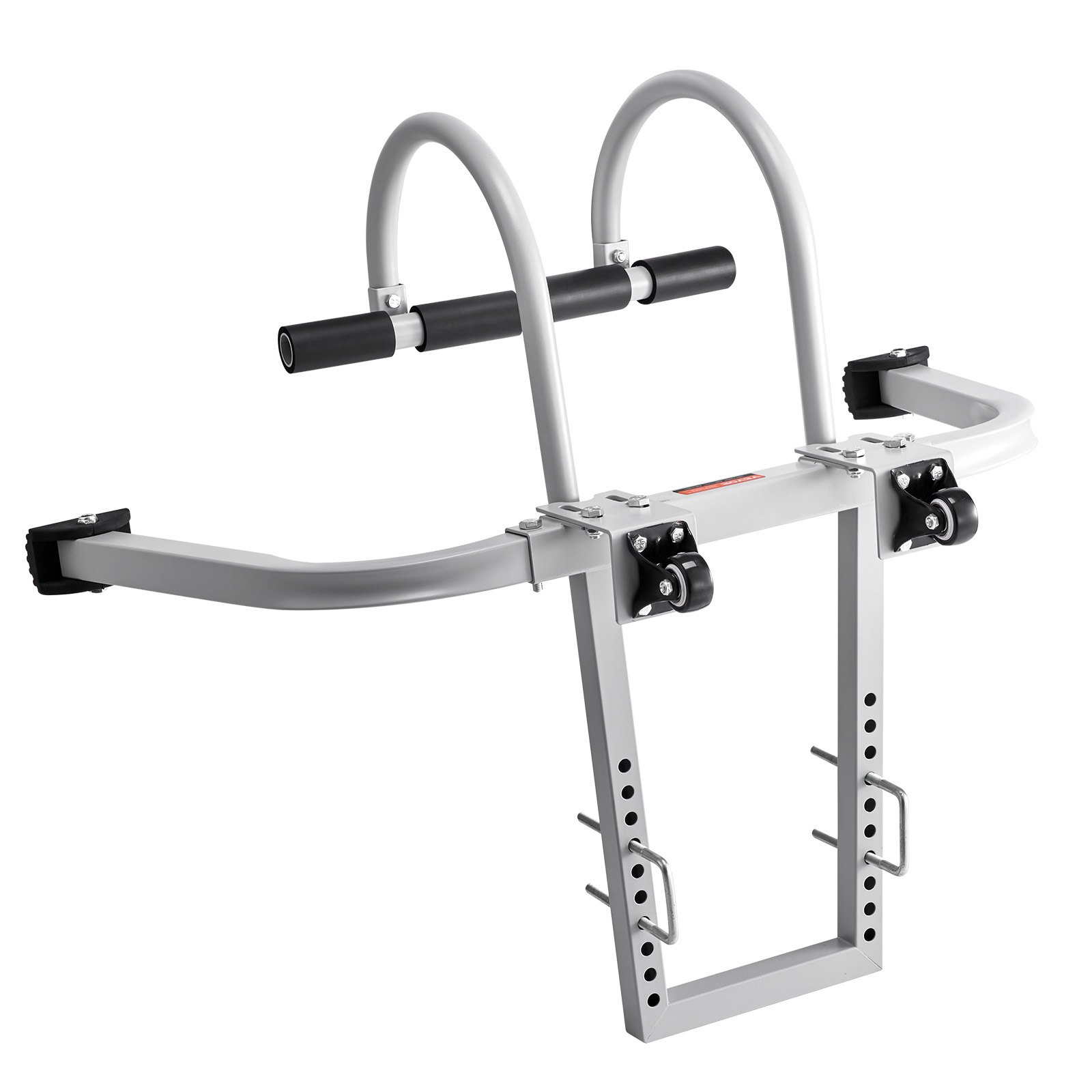 Estabilizador de escalera VEVOR, gancho de extensión 2 en 1 para escalera de pared, accesorio para escalera de caballete, tanto horizontal como vertical, barra en T de acero resistente con agarre de goma, acceso rápido a techos inclinados.