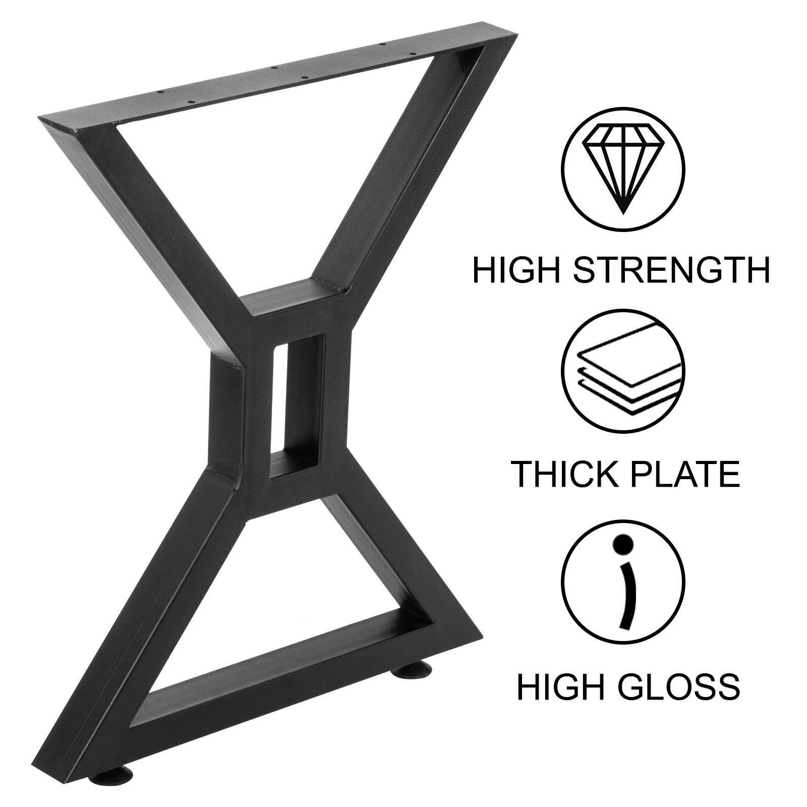 Patas de mesa de comedor VEVOR en forma de Y negras con alta resistencia y placa gruesa.