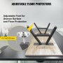 VEVOR Patas muebles de mesa de metal 16 x 17.7 pulgadas en forma de A Patas de escritorio Juego de 2 patas de banco de alta resistencia con