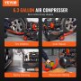 Compresor de aire VEVOR 6.3 galones 1450W 3.35 CFM@ 90PSI  sin aceite