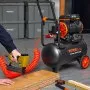 Compresor de aire VEVOR de 6.3 galones, 2 HP, 3.35 CFM a 90 PSI, con presión máxima de 116 PSI, tanque compresor sin aceite para reparación de automóviles, inflado de neumáticos, pintura en aerosol y clavado de carpintería.