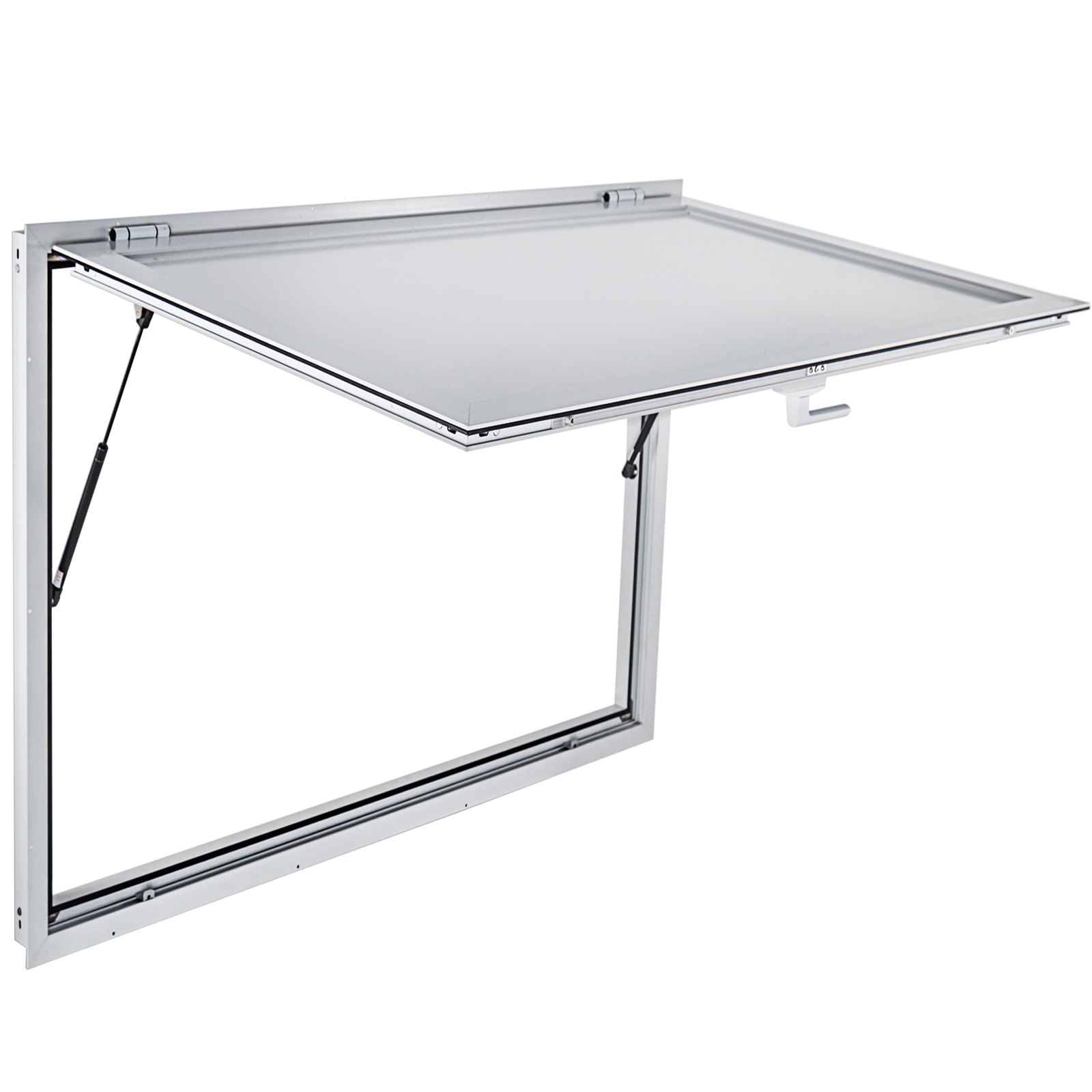 Ventana de concesión VEVOR de 91 x 91 cm, puerta con ventana para puesto de comida con cerradura de doble punta, puerta con toldo de hasta 85 grados para food trucks, vidrio no incluido