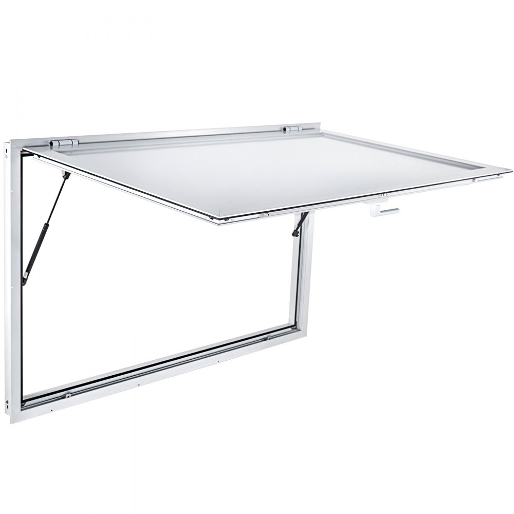 Ventana de concesión VEVOR con puntales hidráulicos ajustables y marco de aluminio.