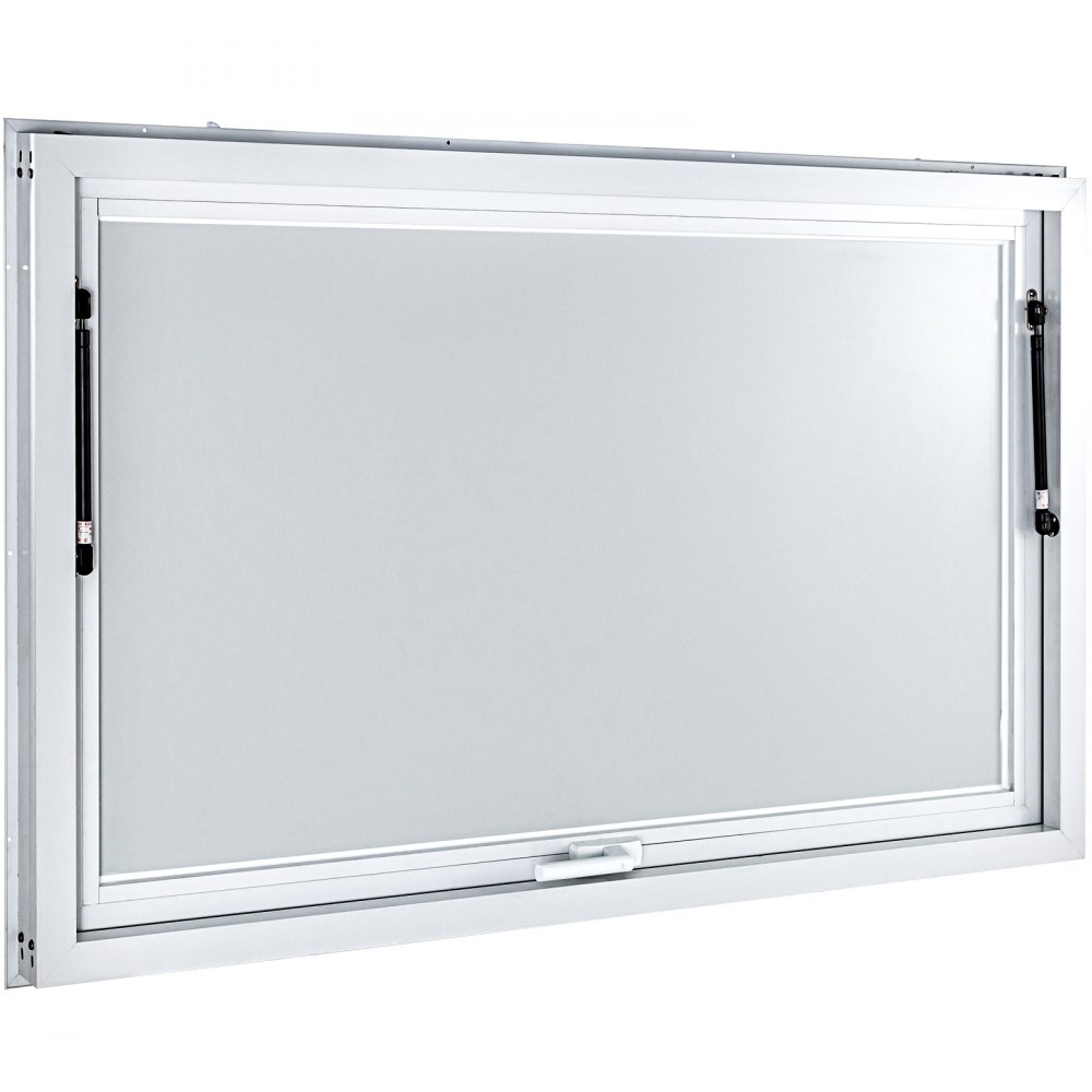 Ventana de concesión VEVOR con resortes de gas, marco de aluminio resistente y pestillo de seguridad.