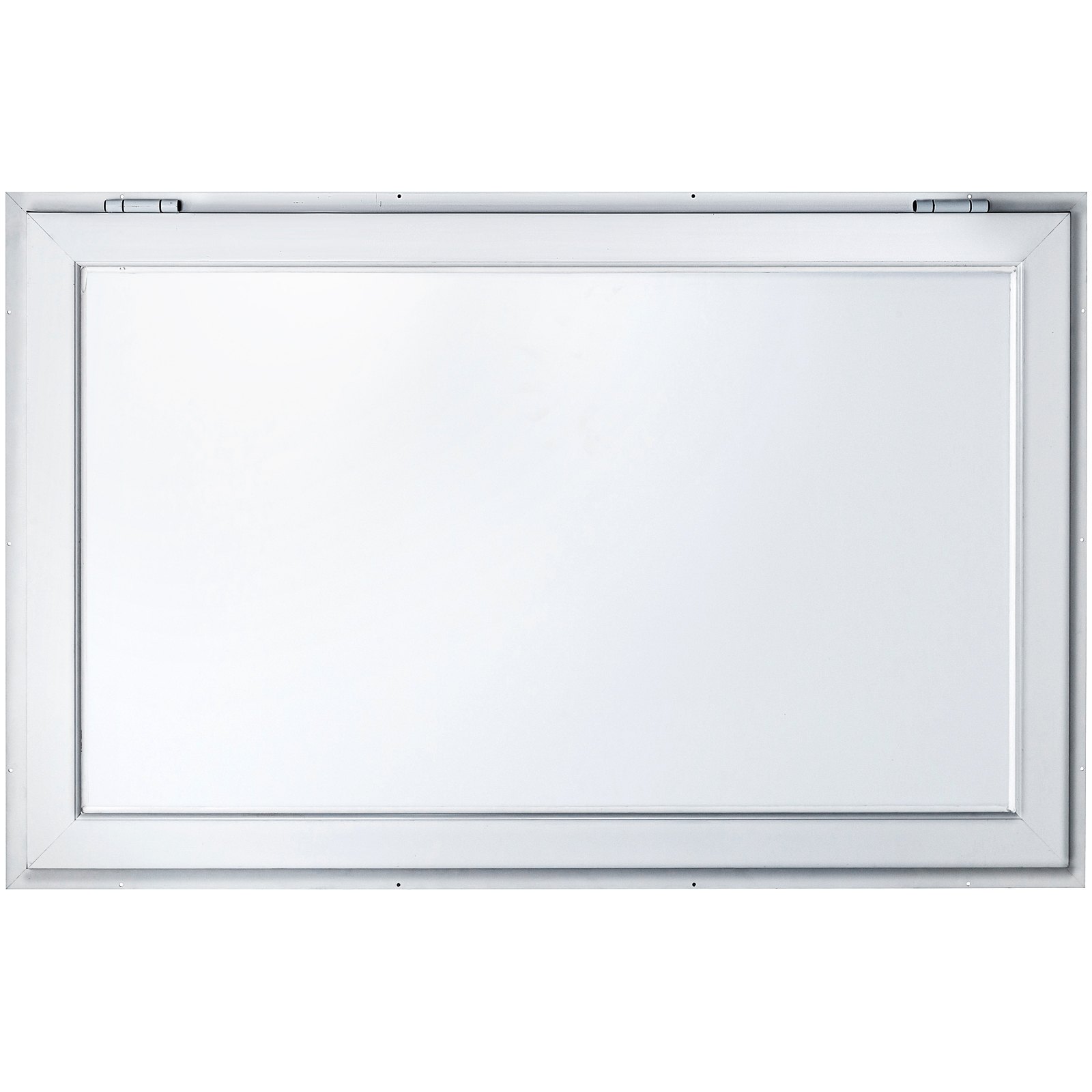 Ventana de concesión VEVOR blanca cerrada con marco limpio y moderno.