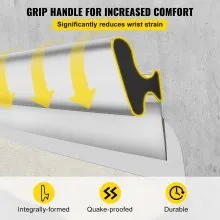 VEVOR Cuchilla para desnatar, cuchillo para alisar de 24 pulgadas, cuchillo de construcción de acero inoxidable europeo, espátula para suavizar el perfil de hoja de aluminio para Gyprock/paneles de yeso/tableros de pared