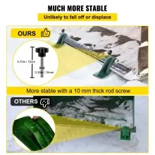 VEVOR Protezione della Lama della Benna, 2PZ Protezione del Bordo della Benna del Trattore, Spessore 10mm Protezione della Benna Verde, Protezione del Bordo della Benna in Acciaio di Alta Qualità